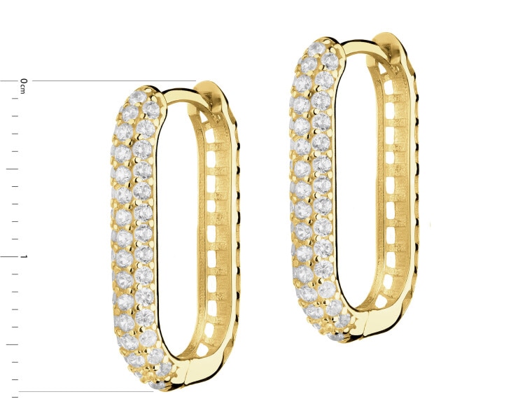 Złote kolczyki z cyrkoniami