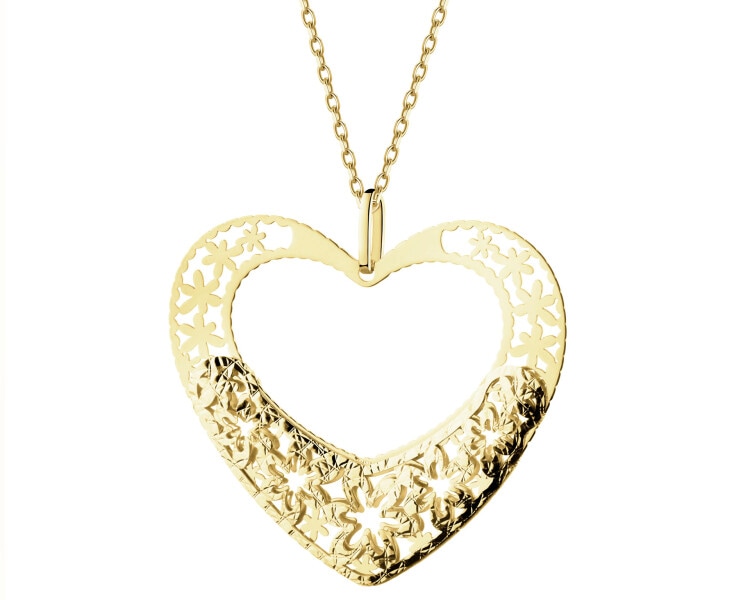 Złota zawieszka - serce