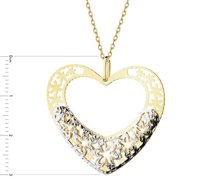 Złota zawieszka - serce