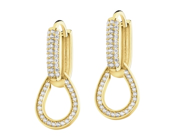 Złote kolczyki z cyrkoniami