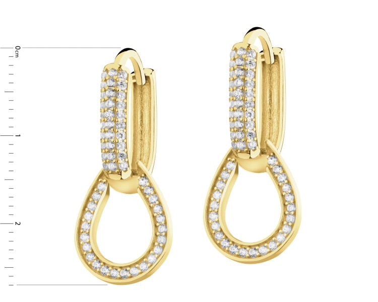 Złote kolczyki z cyrkoniami