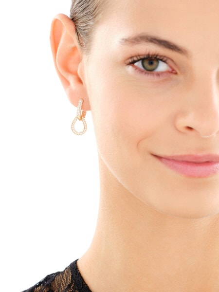 Złote kolczyki z cyrkoniami