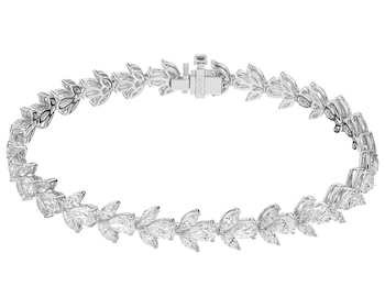 Náramek z bílého zlata s diamanty - 8,77 ct - ryzost 750