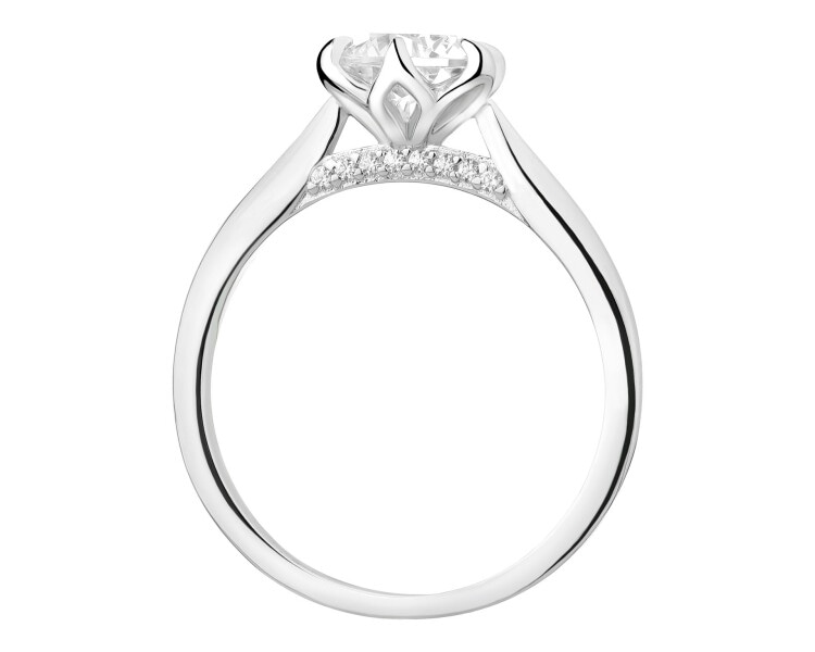 Pierścionek srebrny z cyrkonią