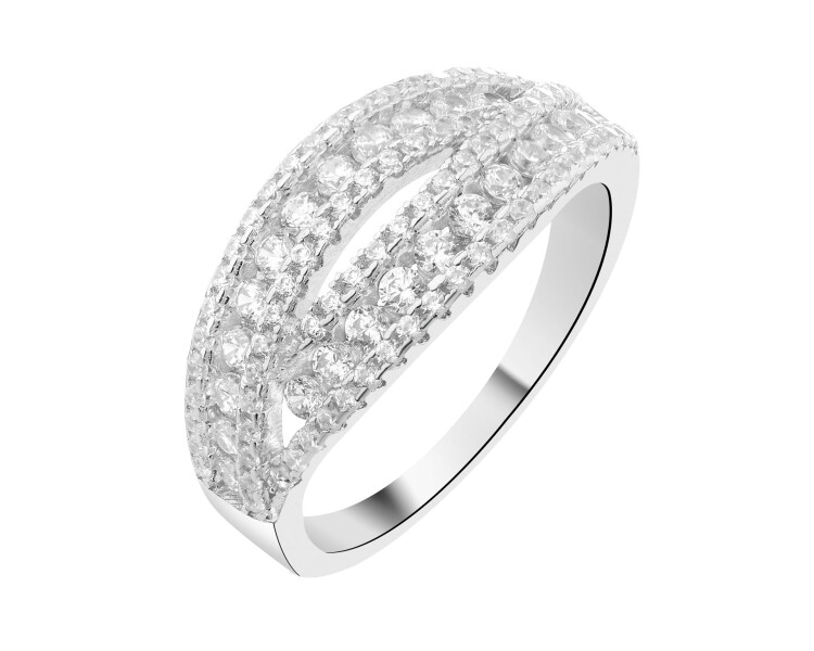 Pierścionek srebrny z cyrkoniami