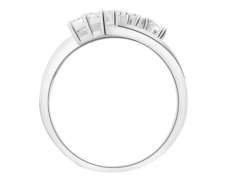 Pierścionek srebrny z cyrkoniami