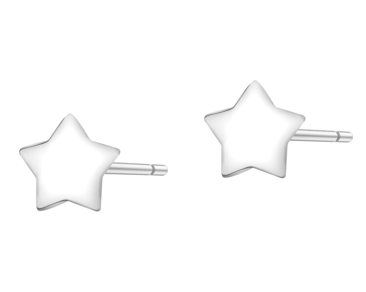 Kolczyki srebrne - gwiazdy
