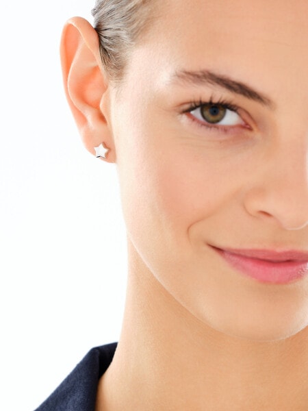 Kolczyki srebrne - gwiazdy