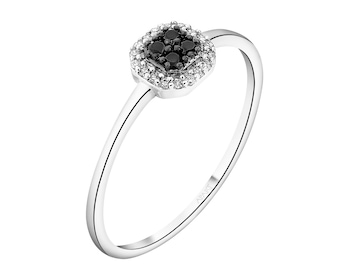Zlatý prsten s diamanty - 0,11 ct - ryzost 585