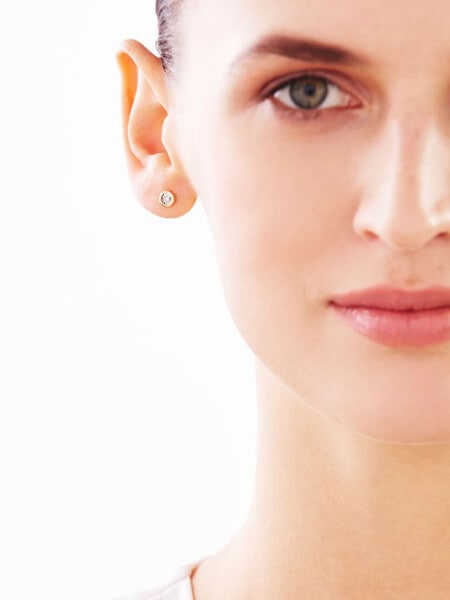 9ct Yellow Gold, White Gold Earrings with Diamonds - 0,02 ct - fineness 585