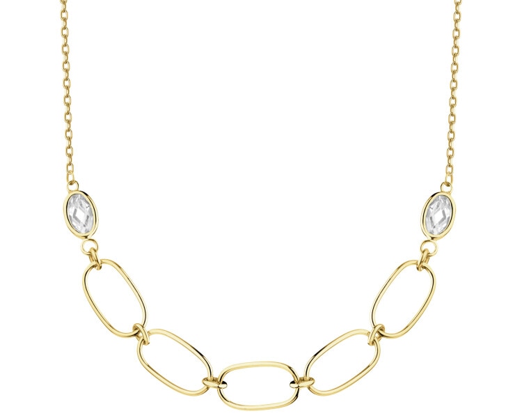 Złoty naszyjnik z cyrkoniami