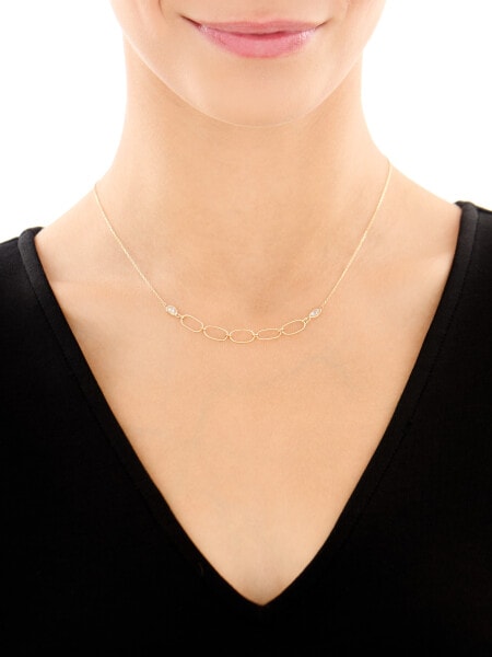 Złoty naszyjnik z cyrkoniami