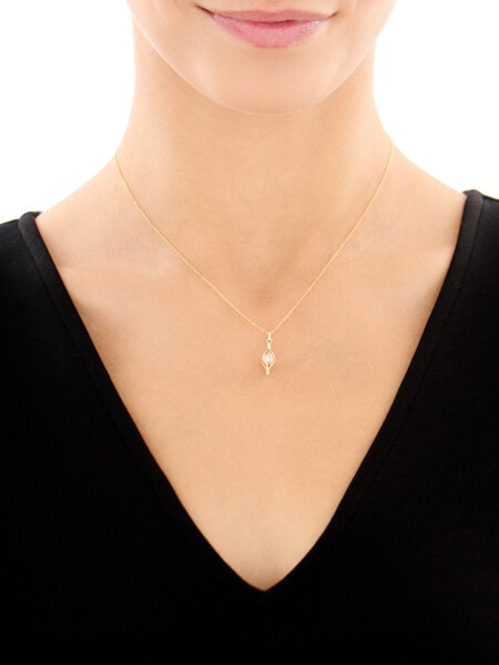 Złoty naszyjnik z perłą