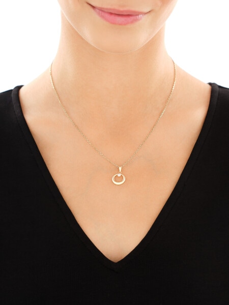 Złota zawieszka z cyrkonią