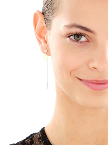 Zlaté náušnice se zirkony - tlapky