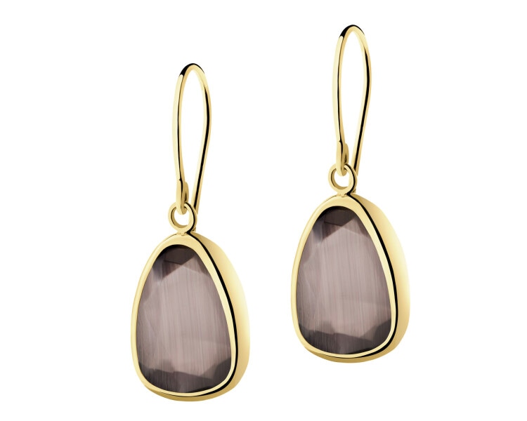 Złote kolczyki z kryształami