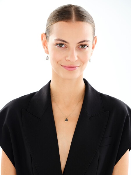 Złote kolczyki z kryształami