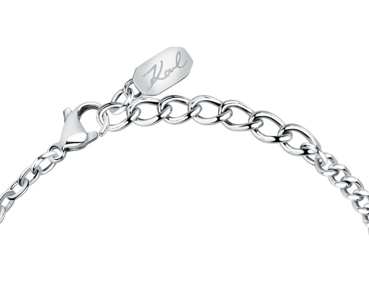 Náramek z ušlechtilé oceli s perlou - Karl Lagerfeld