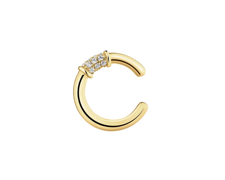 Nausznica srebrna z cyrkoniami