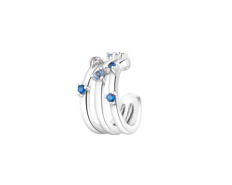 Nausznica srebrna z cyrkoniami