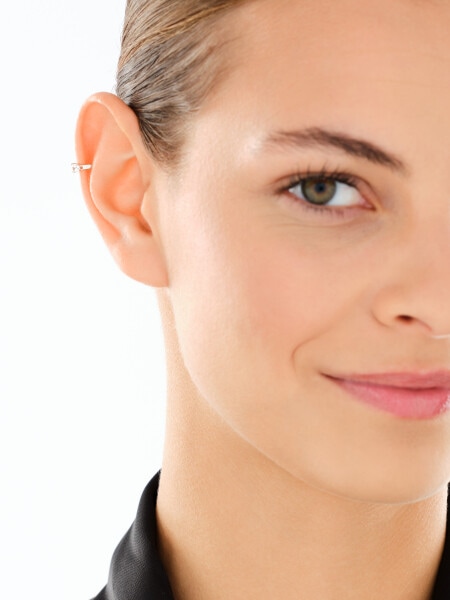 Nausznica srebrna z cyrkonią