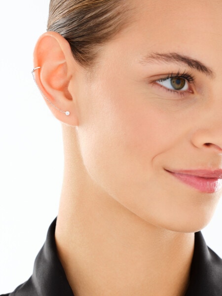 Nausznica srebrna z cyrkonią