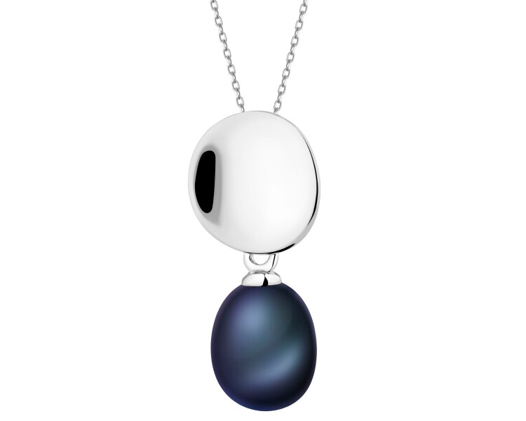 Stříbrný přívěsek s perlou - kroužek