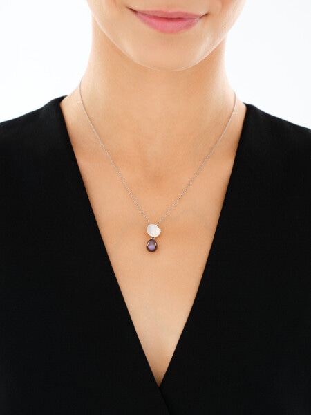 Stříbrný přívěsek s perlou - kroužek