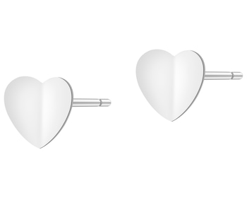 Kolczyki srebrne - serca