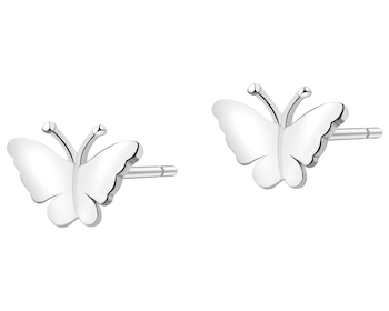 Stříbrné náušnice - motýli