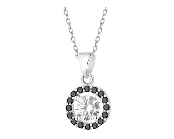 Zawieszka srebrna z cyrkoniami - koła