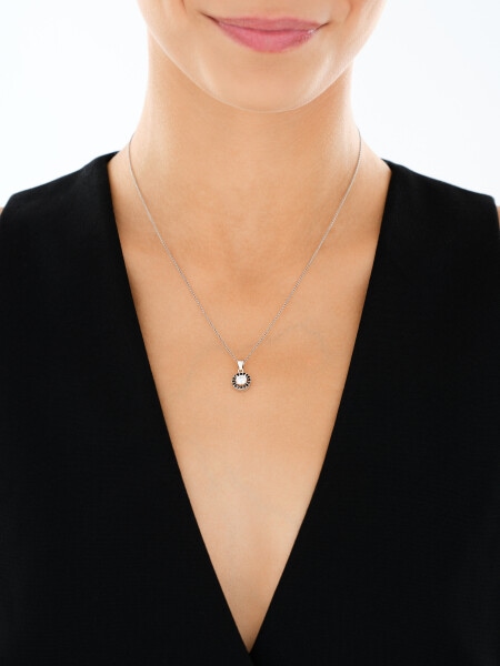 Zawieszka srebrna z cyrkoniami - koła