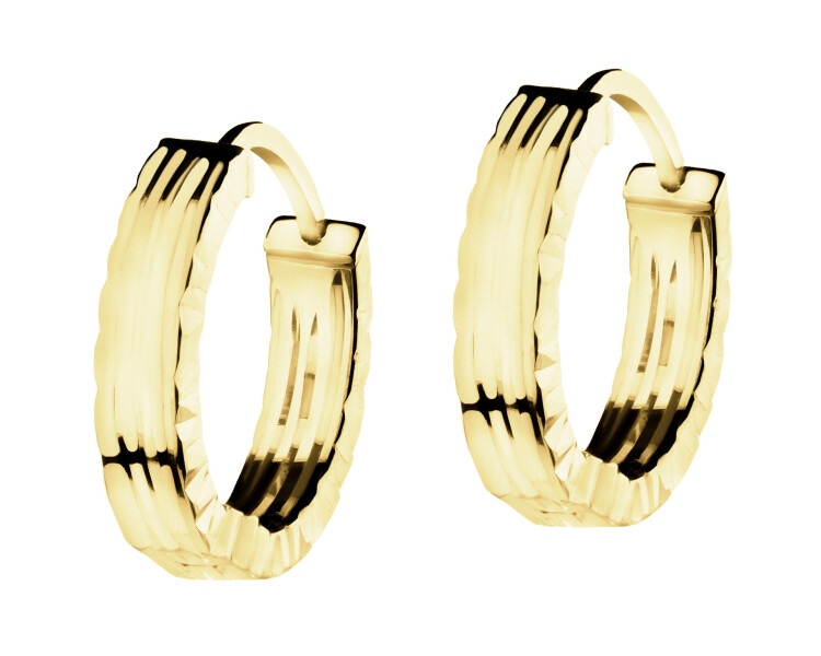 Złote kolczyki - koła