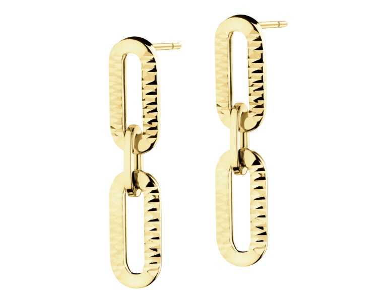 Złote kolczyki - paper clip