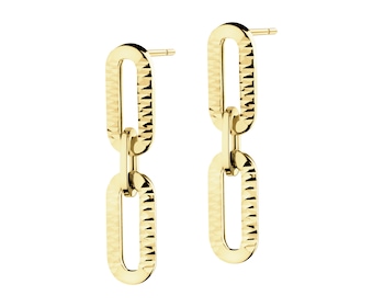 Złote kolczyki - paper clip