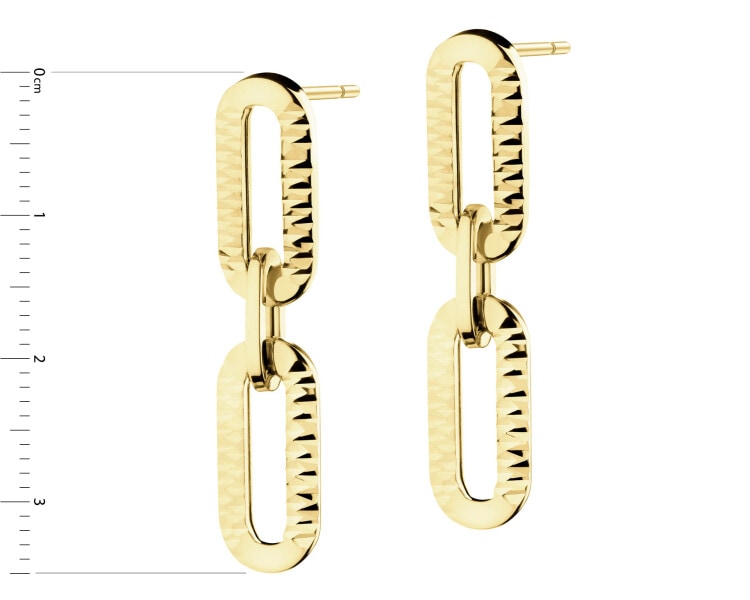 Złote kolczyki - paper clip