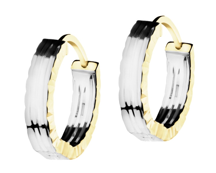 Złote kolczyki - koła