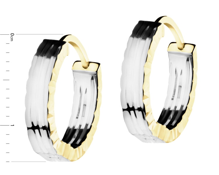 Złote kolczyki - koła