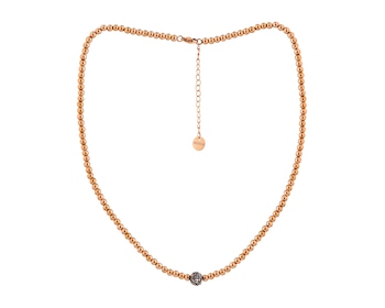 Naszyjnik ze stali szlachetnej z markasytami