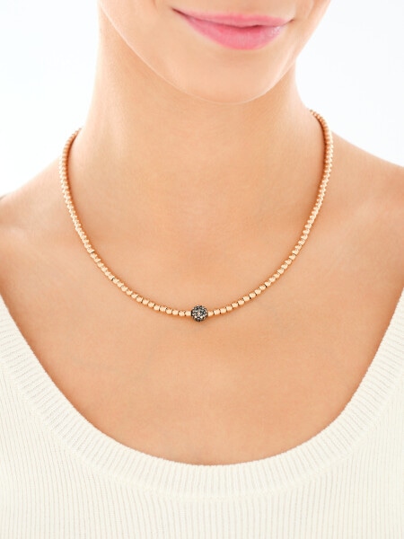 Naszyjnik ze stali szlachetnej z markasytami