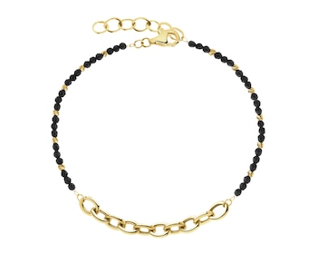 Zlatý náramek s onyxy