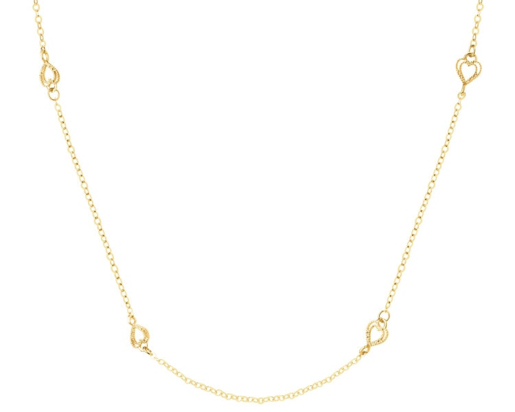 Złoty naszyjnik - serca