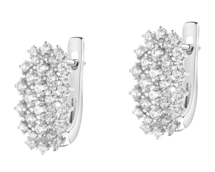 Kolczyki srebrne z cyrkoniami