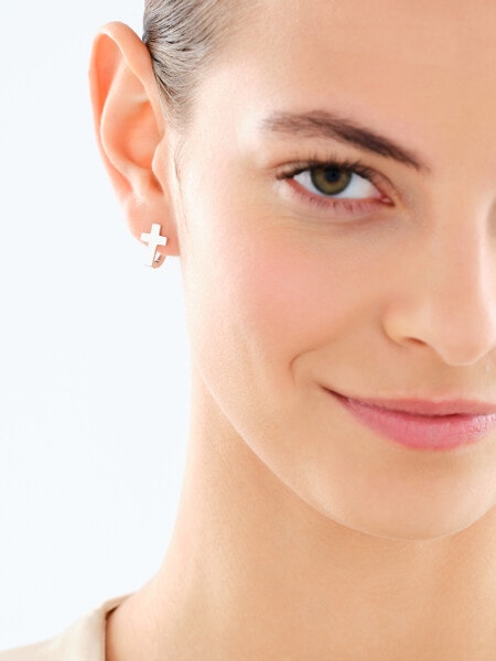 Kolczyki srebrne - krzyże