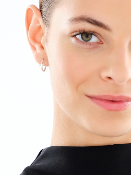 Kolczyki srebrne - krzyże, koła