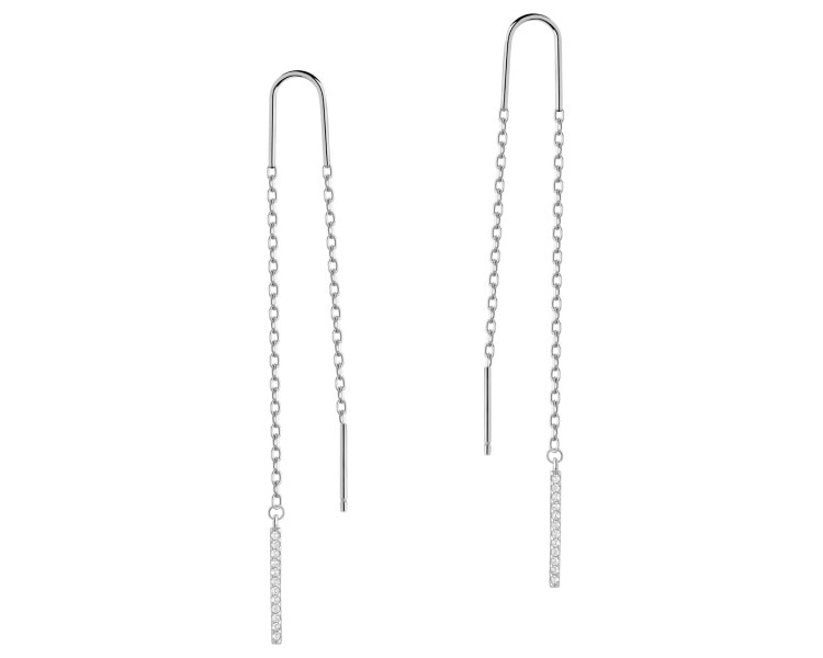 Kolczyki srebrne z cyrkoniami