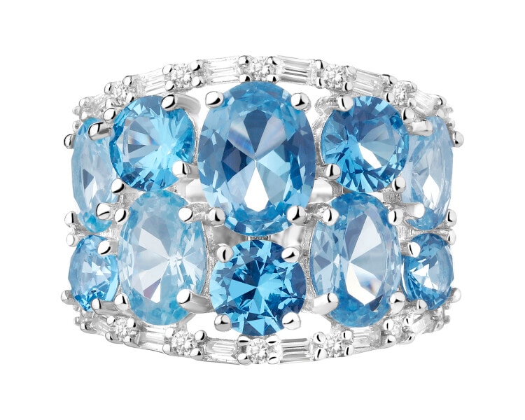 Pierścionek srebrny z cyrkoniami