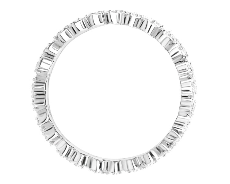 Pierścionek srebrny z cyrkoniami - Eternity