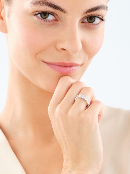 Pierścionek srebrny z cyrkoniami - Eternity
