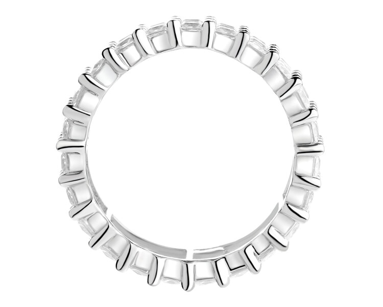 Pierścionek srebrny z cyrkoniami - Eternity